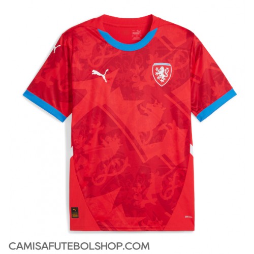 Camisa de time de futebol República Checa Replicas 1º Equipamento Europeu 2024 Manga Curta